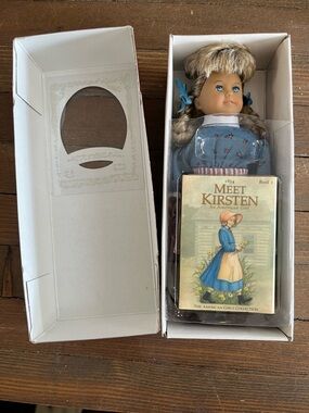 Vintage American Girl Kirsten Mini Doll (6.5”) 1995 Edition Original Box & Book